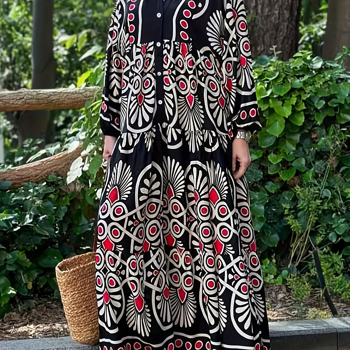 Zahara Bohemian V-Neck Maxi Dress