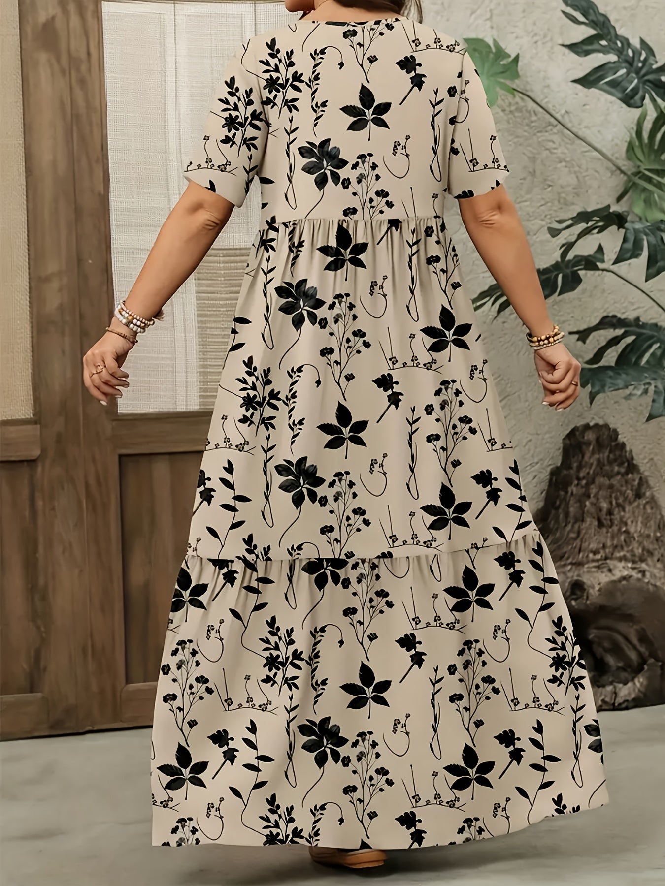 Floral V-Neck Maxi Dress