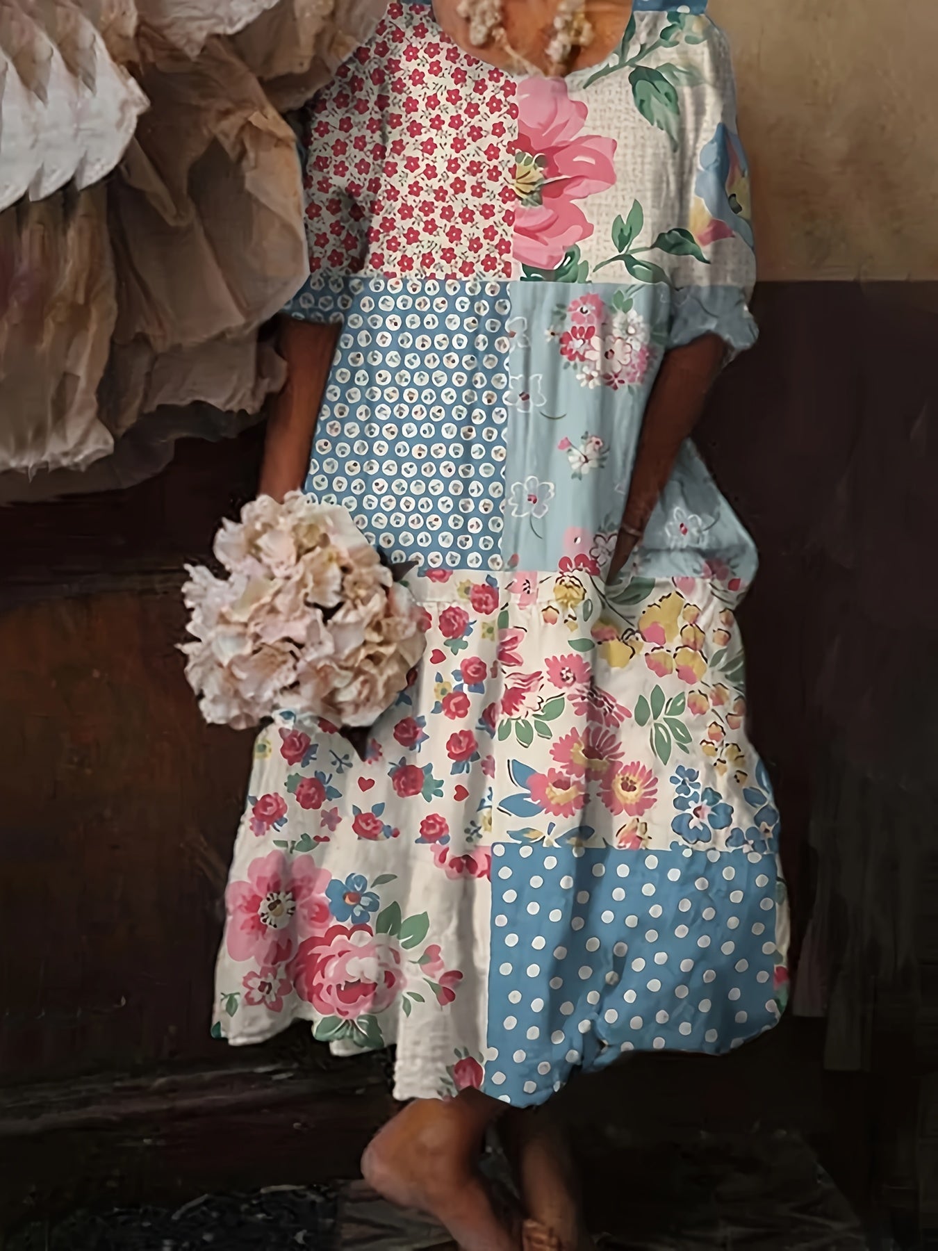 Floral Peplum Summer Dress