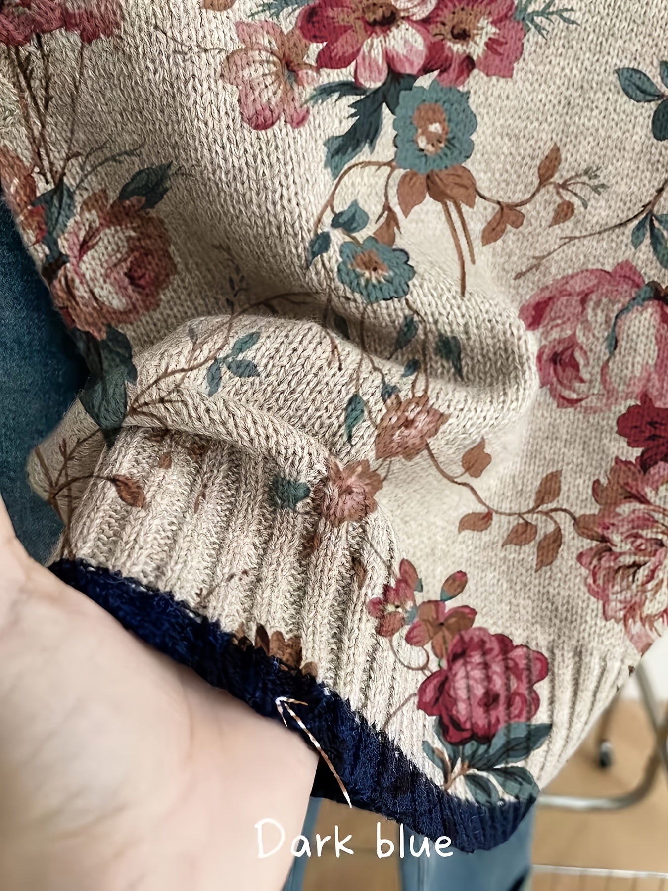 Modern Floral Knit Vest