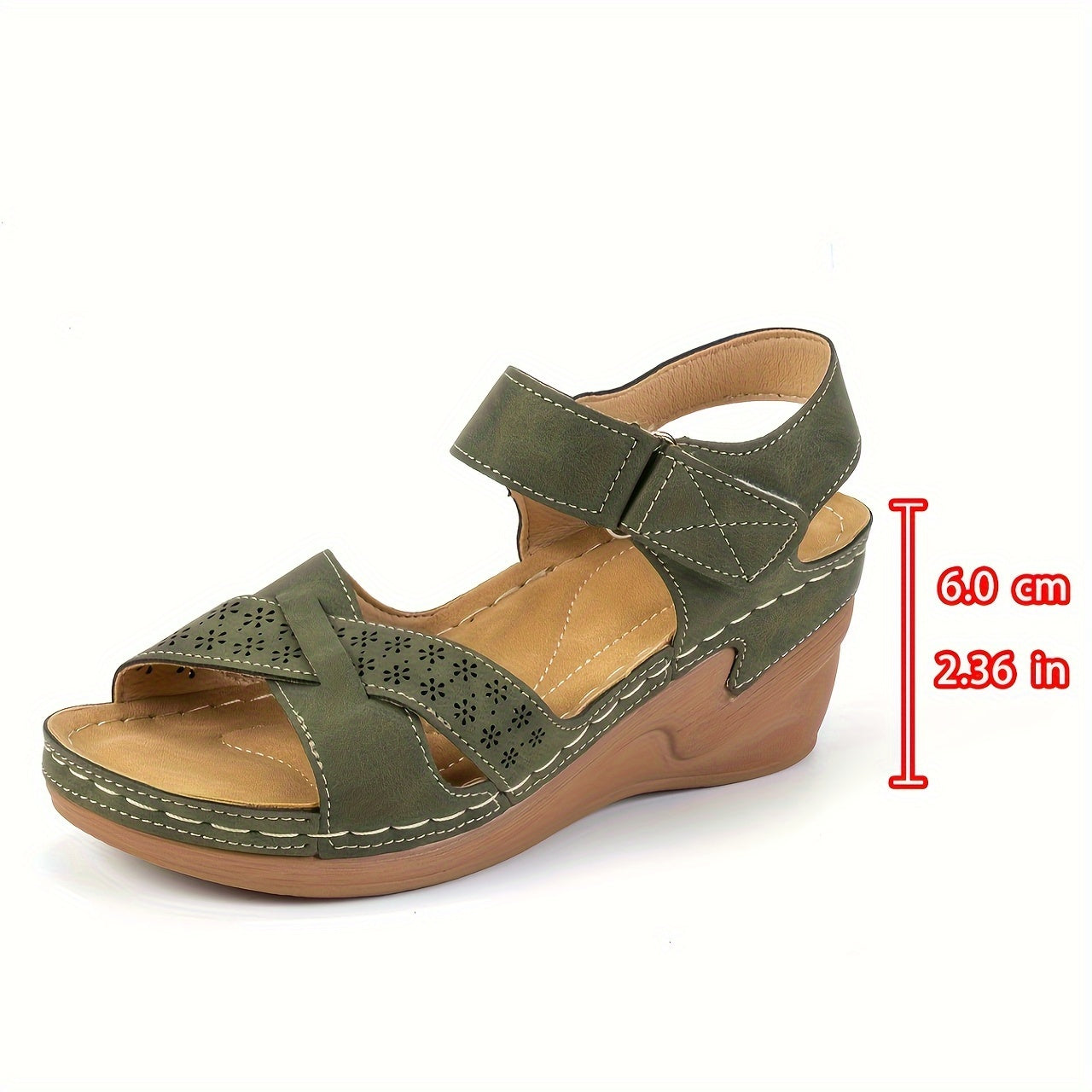 BreezeLift Wedge Ankle Strap Sandals