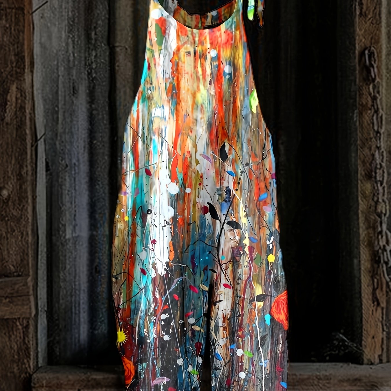 Directional Art Strappy Back Jumpsuit