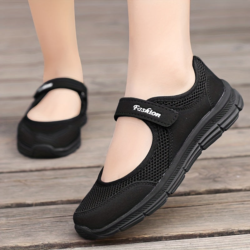 MeshComfort Hook & Loop Walking Shoes