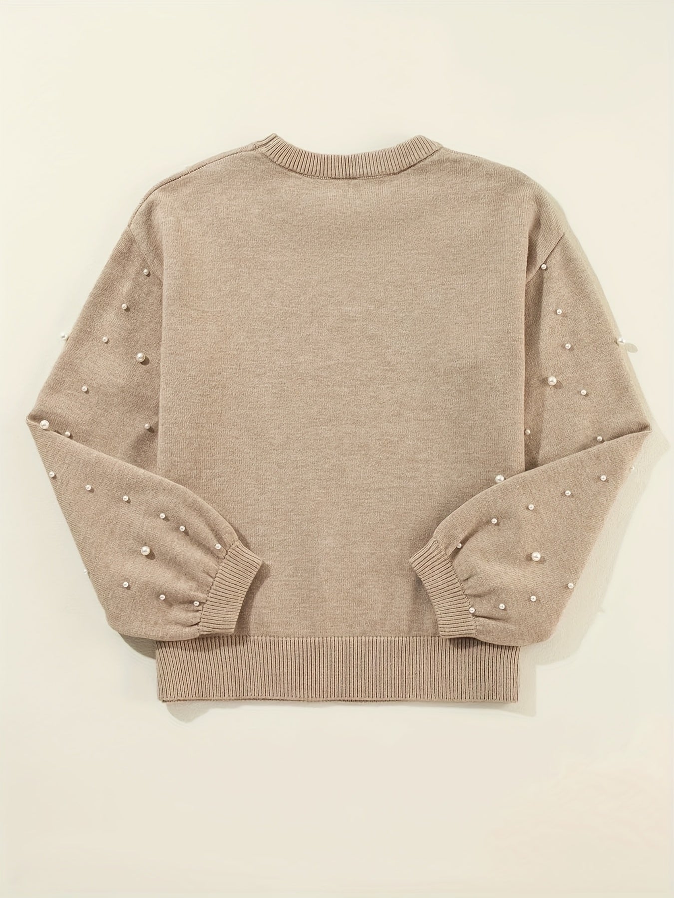 Beaded Detail Soft Knit Sweater