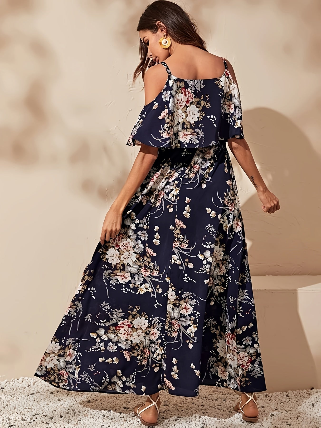 Elegant Floral Long Dress