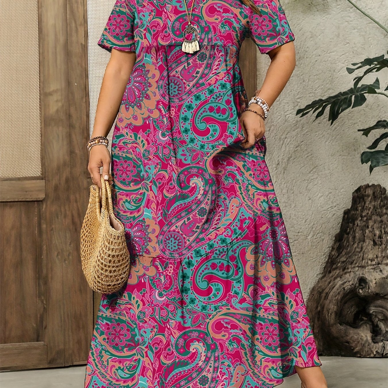 Floral Country Style Maxi Dress