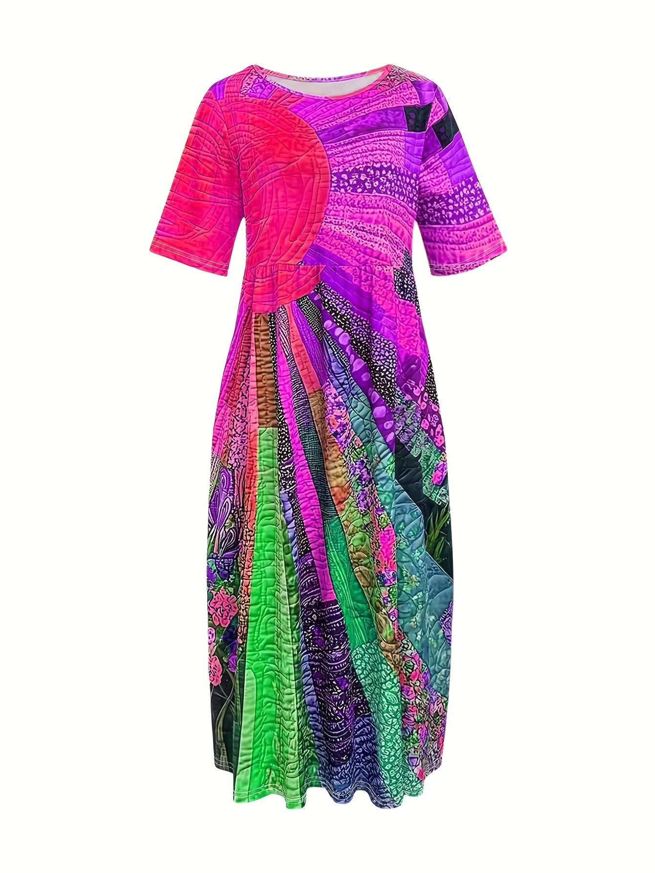 Summer Striped Printed Dress