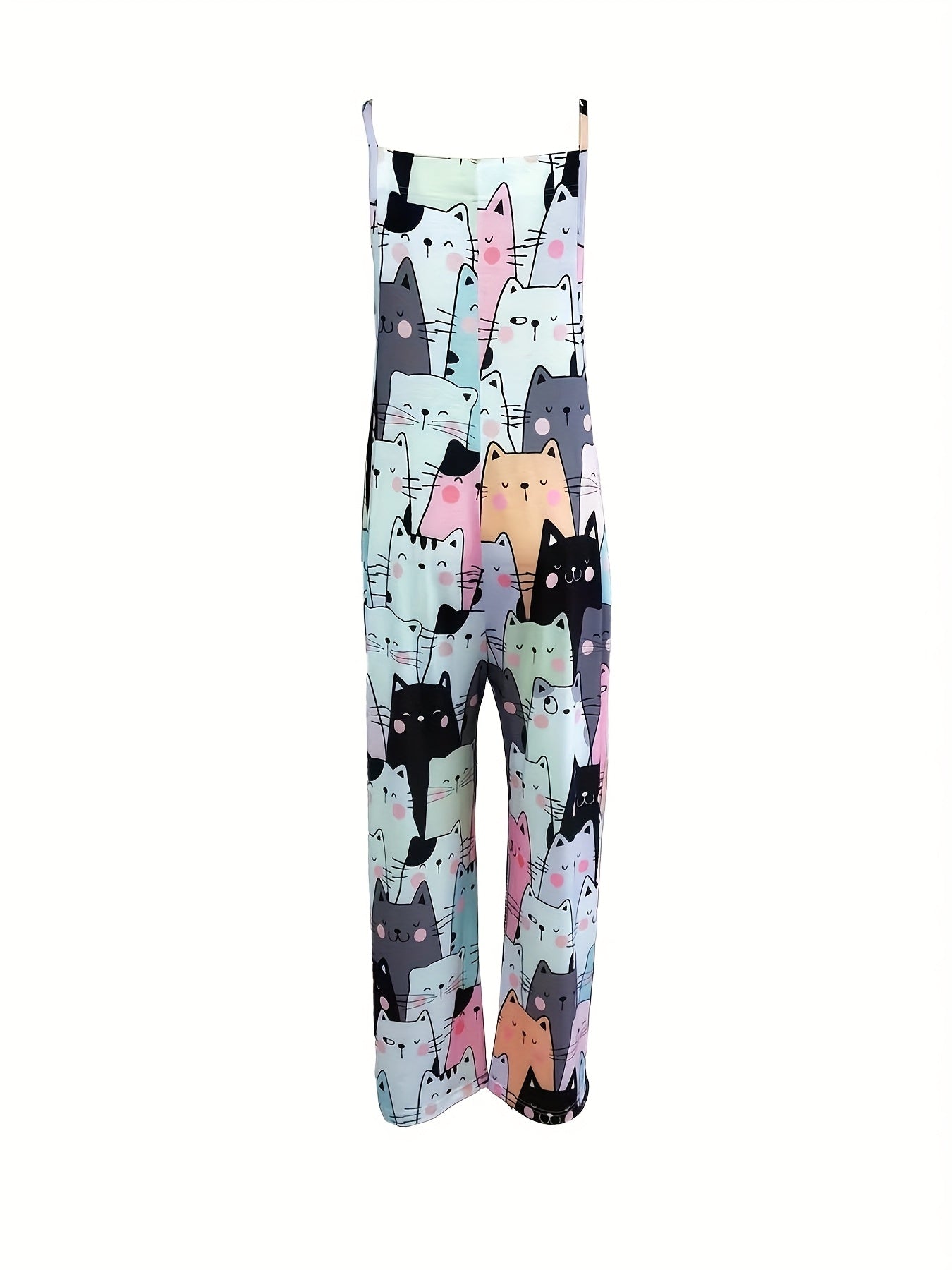 Cartoon Charm Strappy Overalls