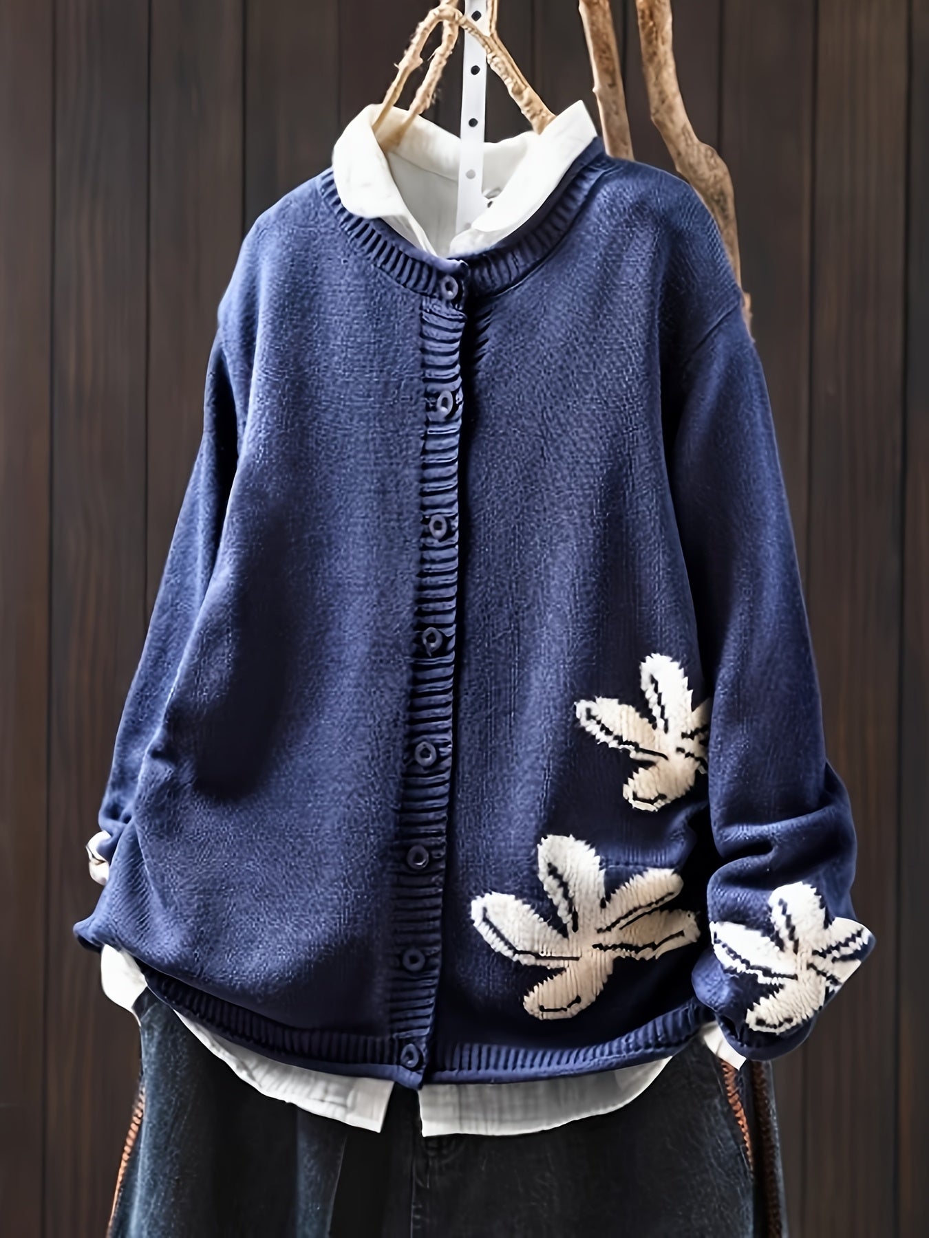Floral Knit Cardigan