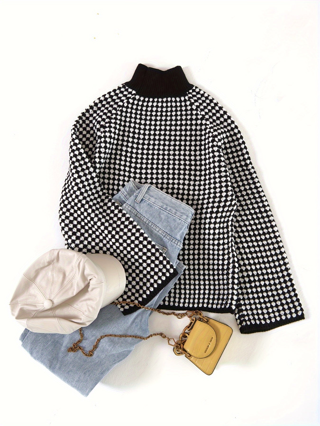 Arlette | Colorblock Turtleneck Sweater