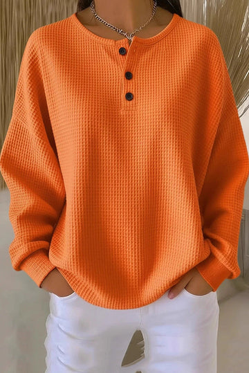 Aurelie | Waffle Knit Henley