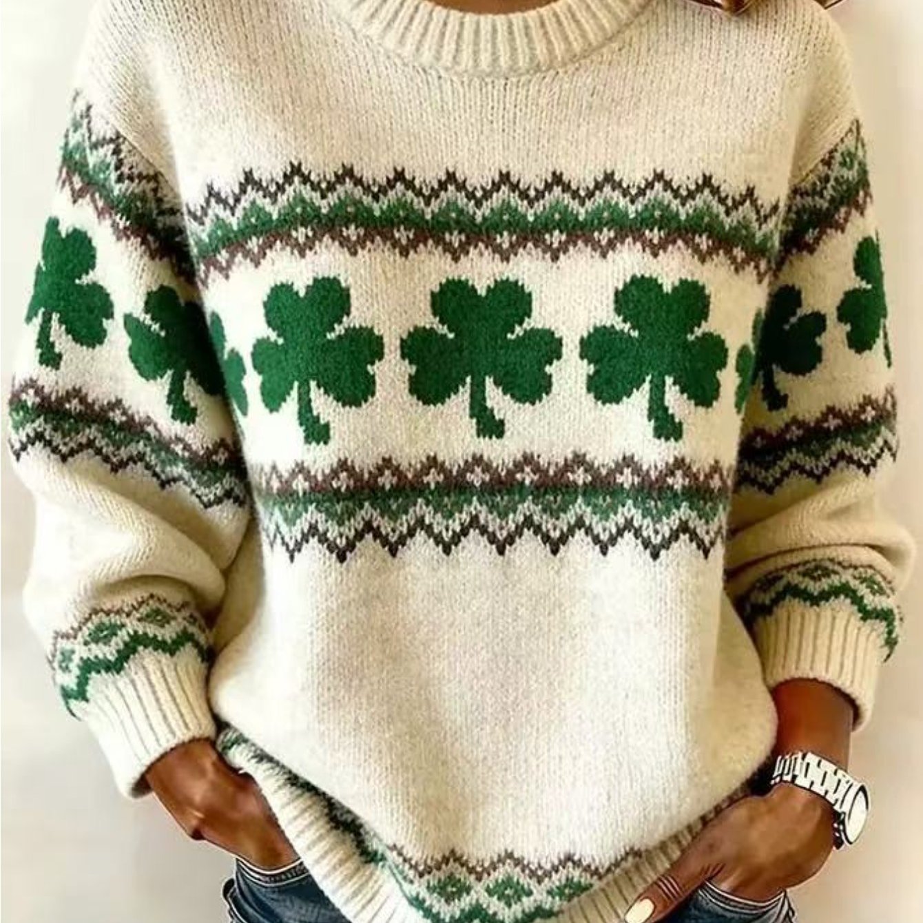 Rowan | Clover Print Sweater