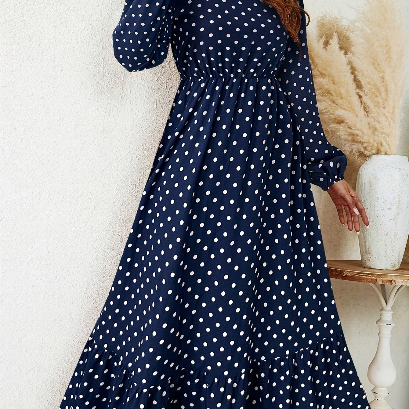 Emulin Wrap Floral Long Sleeve Dress