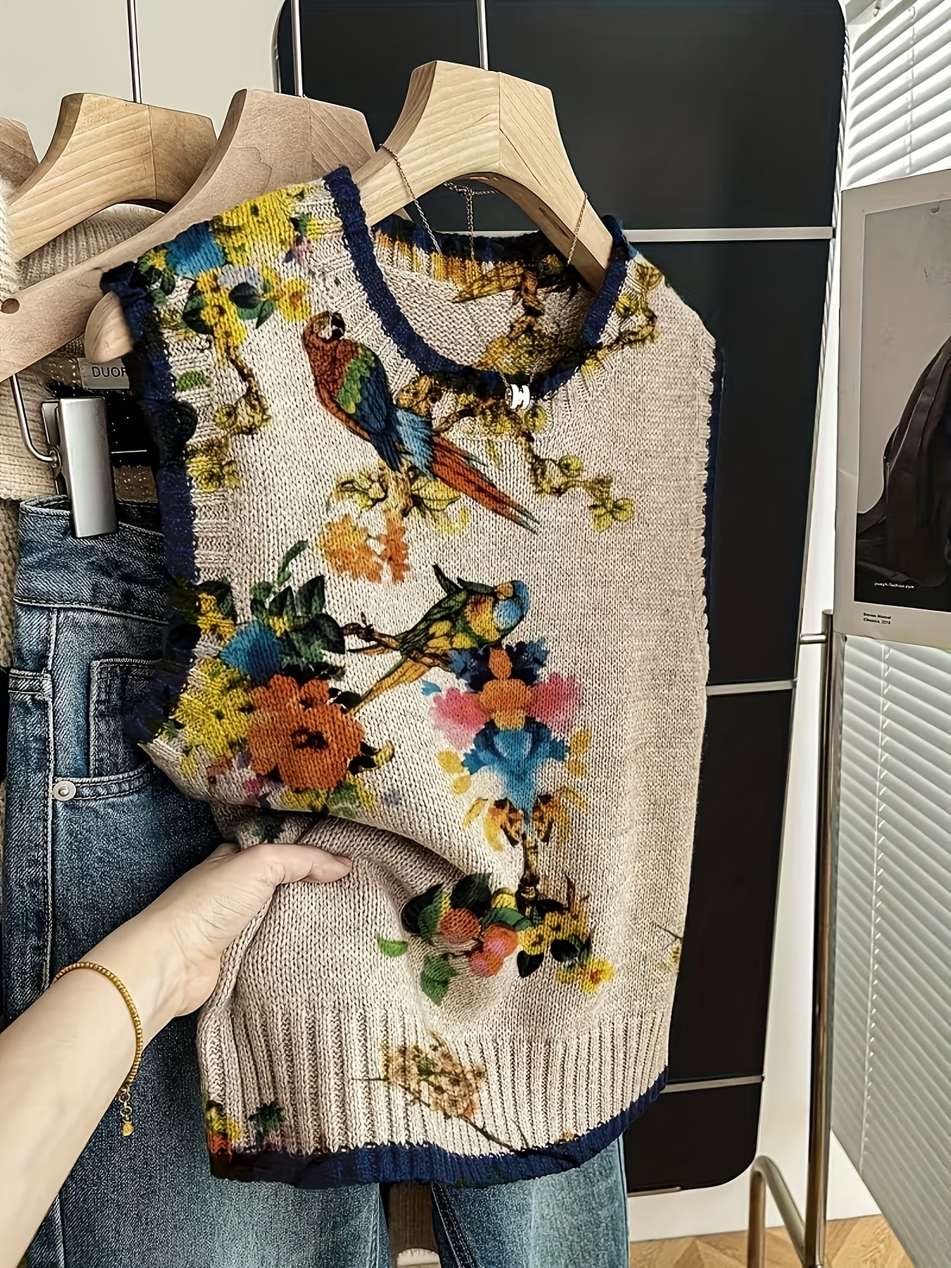 Seasonal Floral Knit Vest