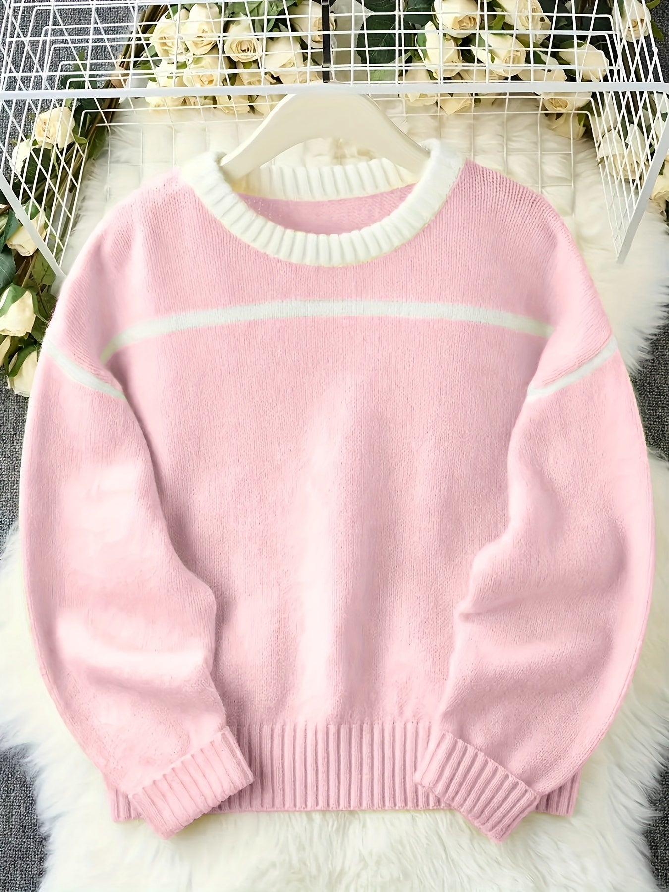Lemon Yellow Relaxed Fit Knit Sweater