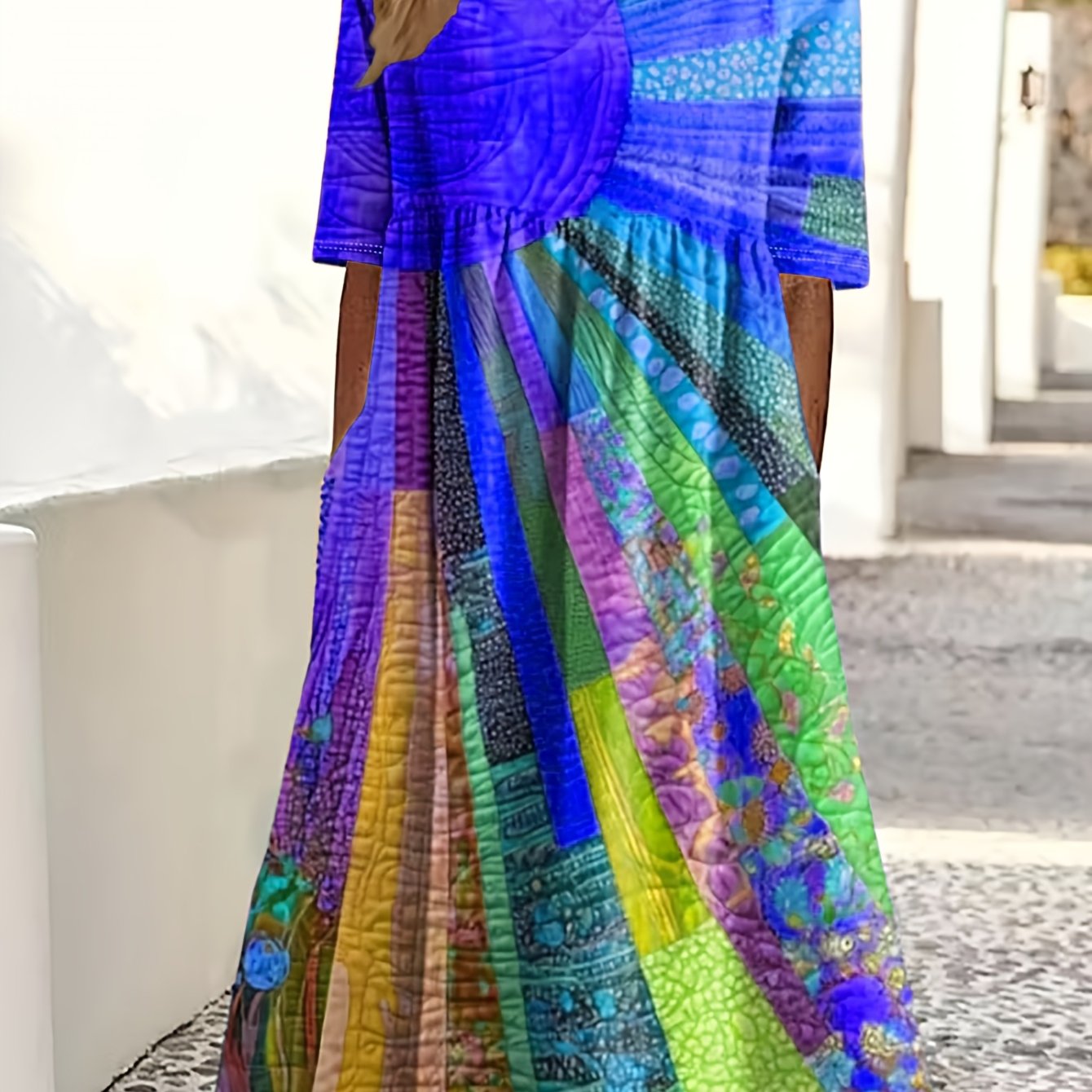Summer Striped Printed Dress