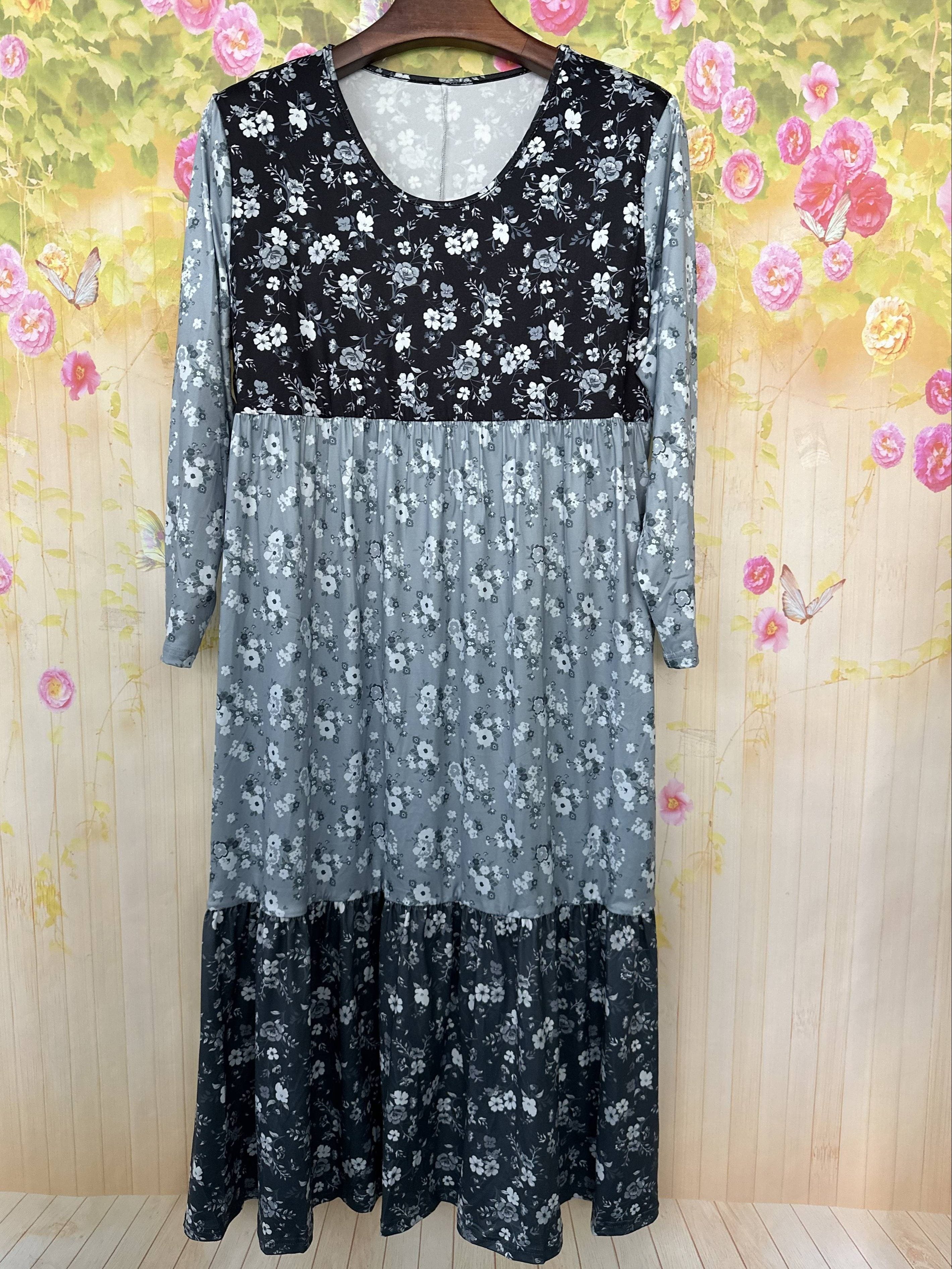 Elara Boho Patchwork Maxi Dress