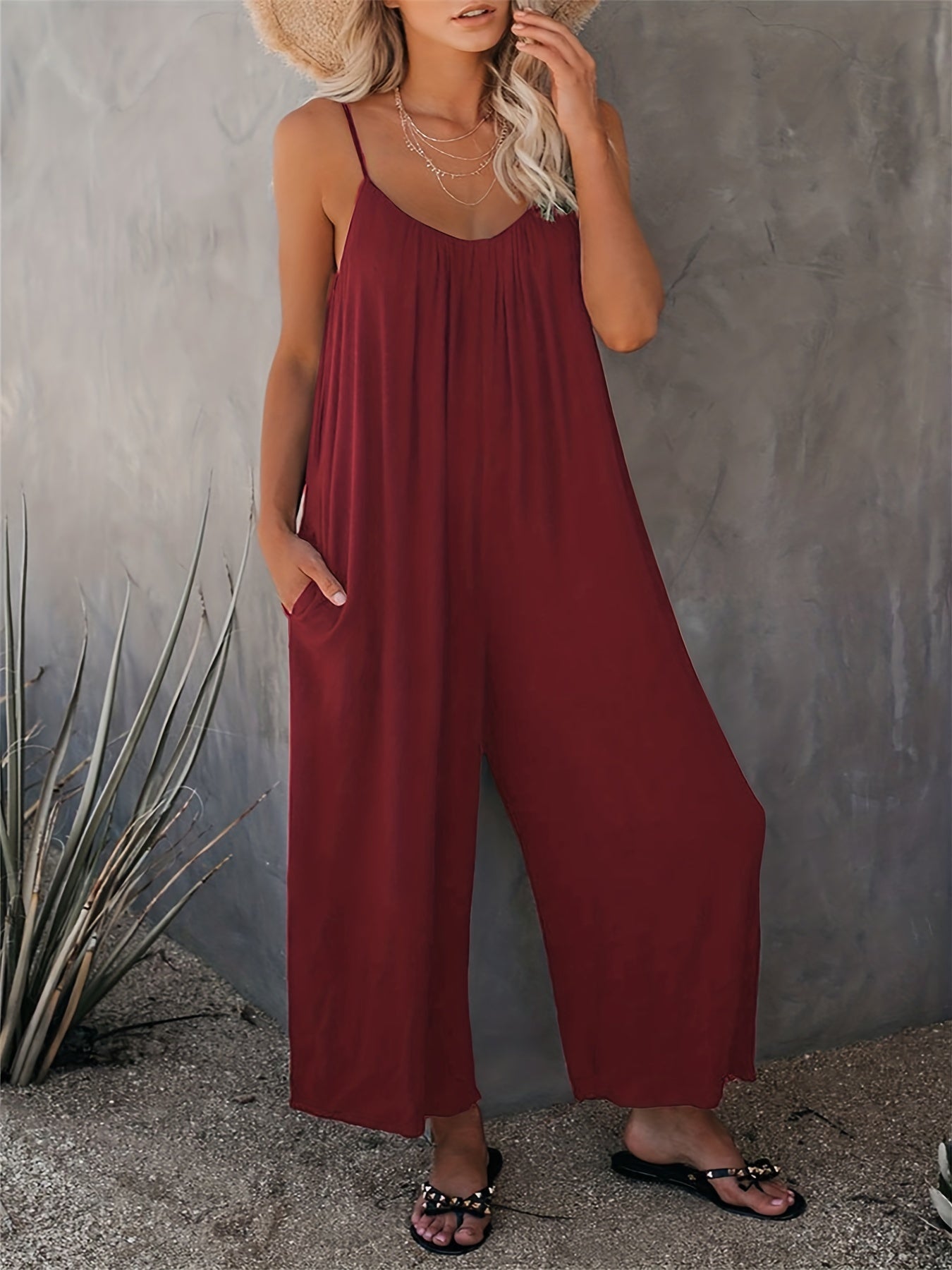 Sleeveless Knit Jumpsuit