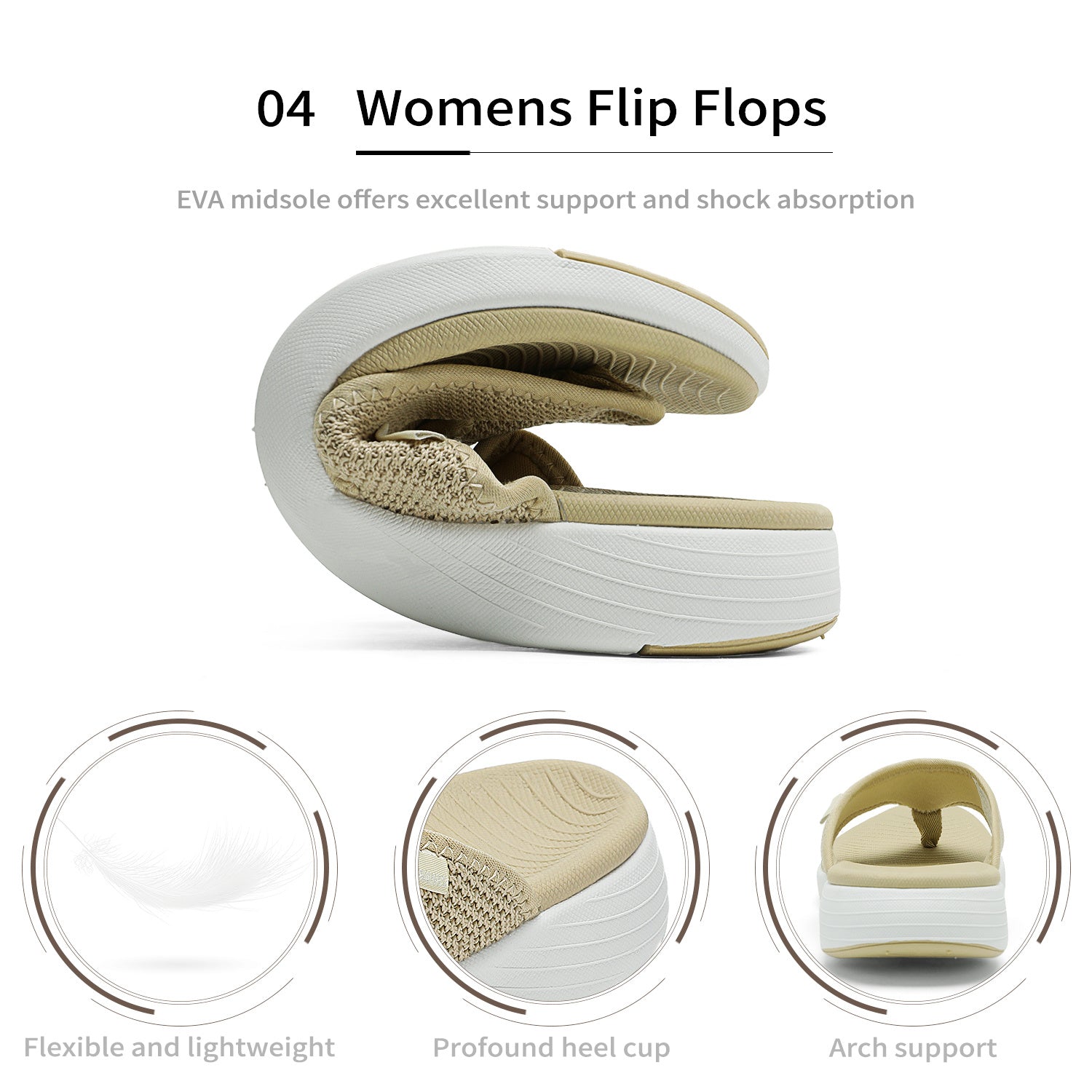 SoftStep Arch Support Flip Flops
