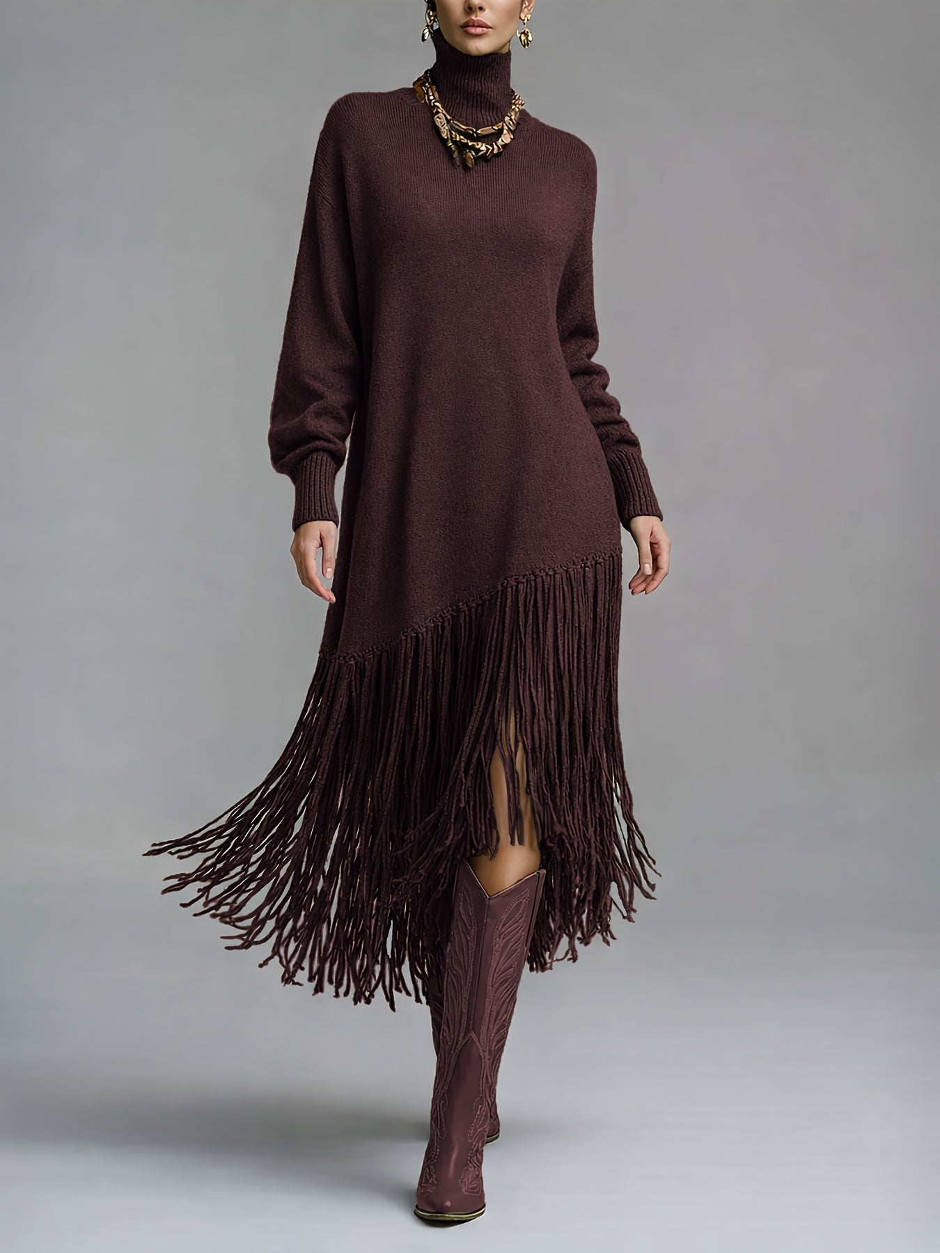 Elowen | Tassel Midi Sweater Dress
