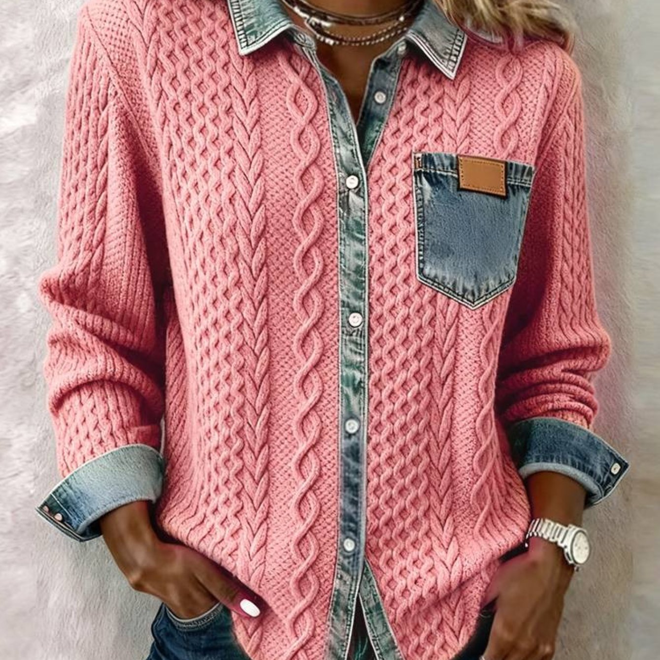 Denim & Knit Fusion Jacket