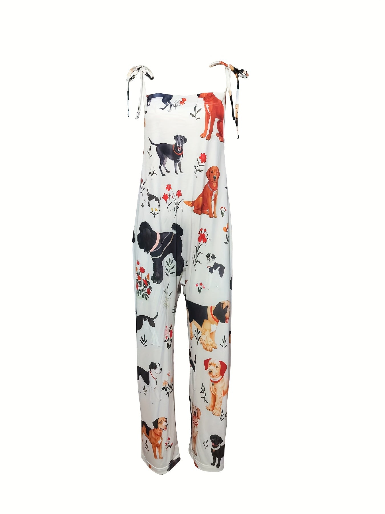 Dog Lover Tie Back Jumpsuit