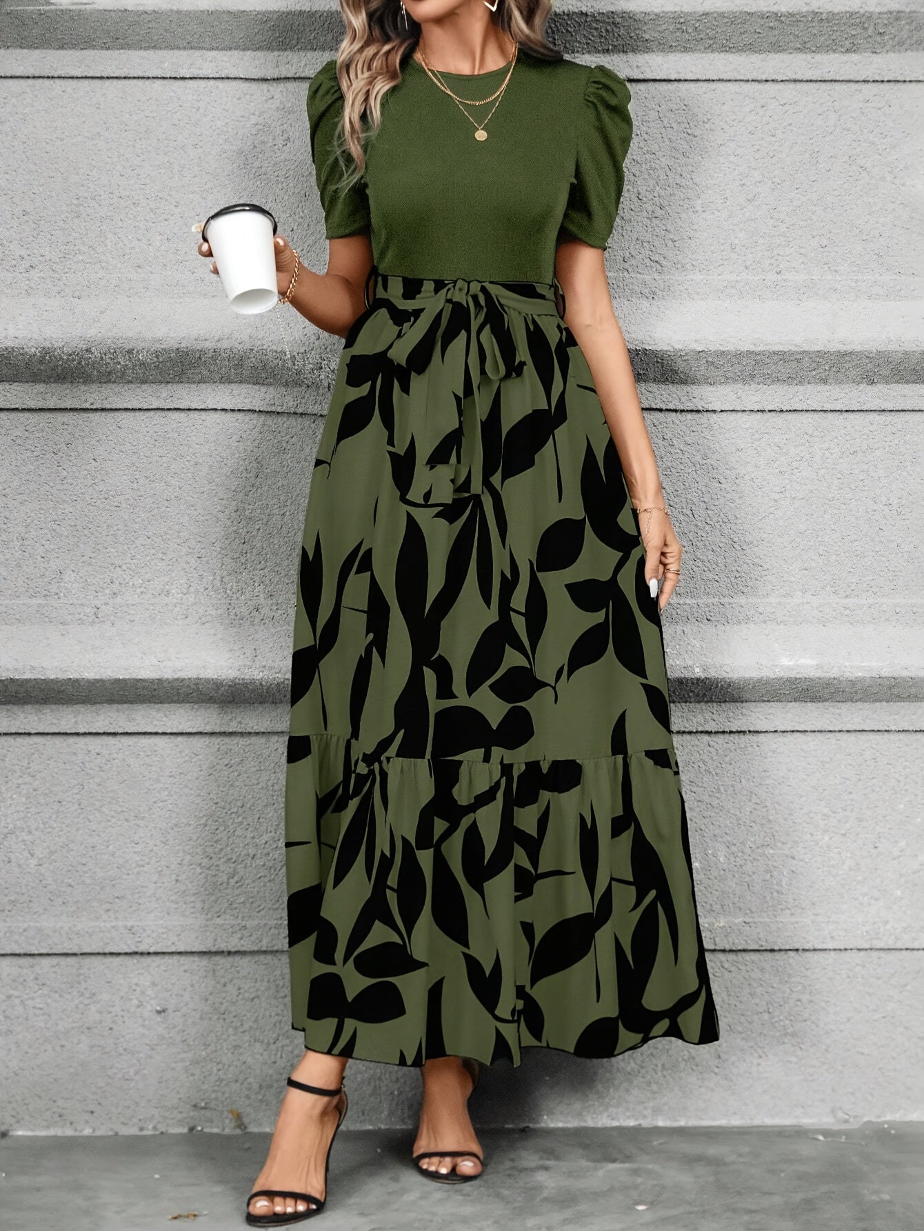 Directional Print Dress