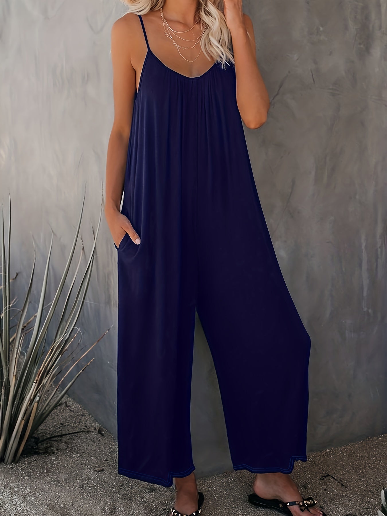 Sleeveless Knit Jumpsuit