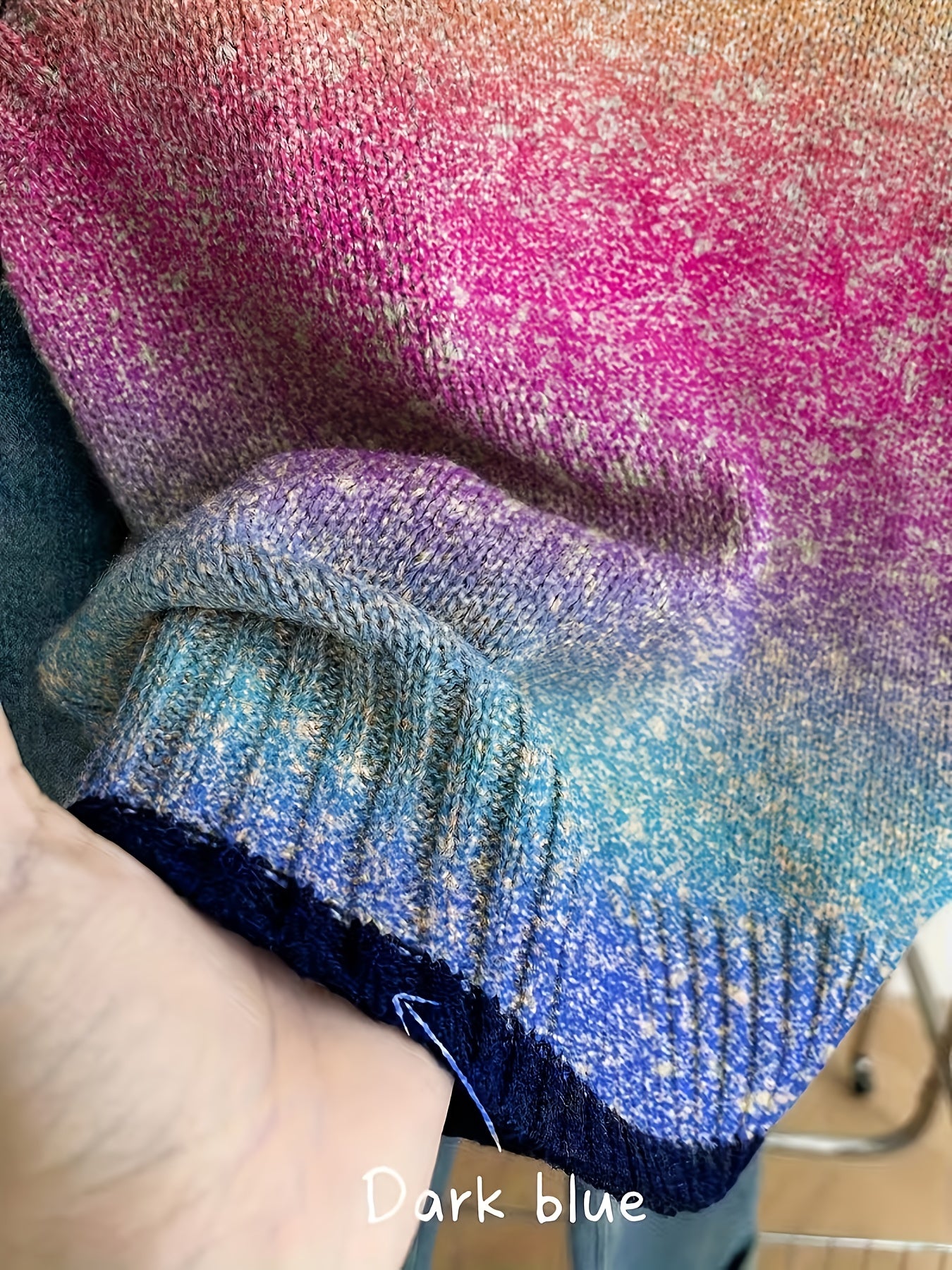 Rainbow Gradient Knit Vest
