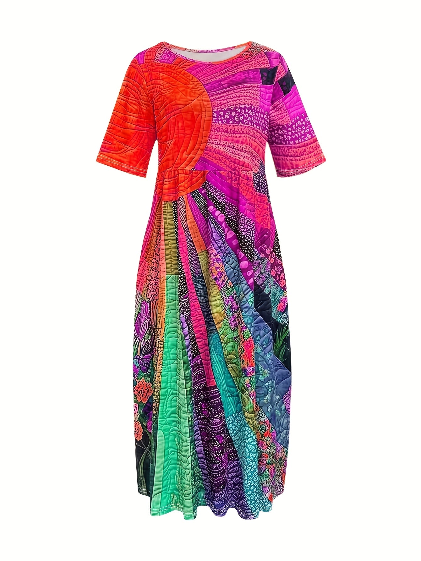 Summer Striped Printed Dress
