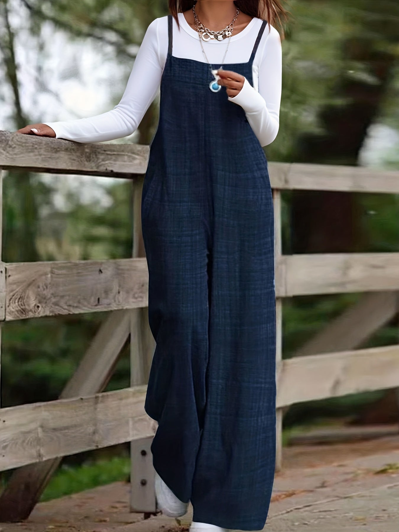 Sleeveless Wide-Leg Jumpsuit