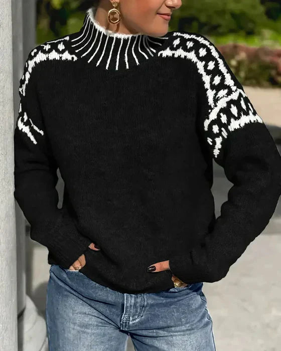 Print Knit Sweater
