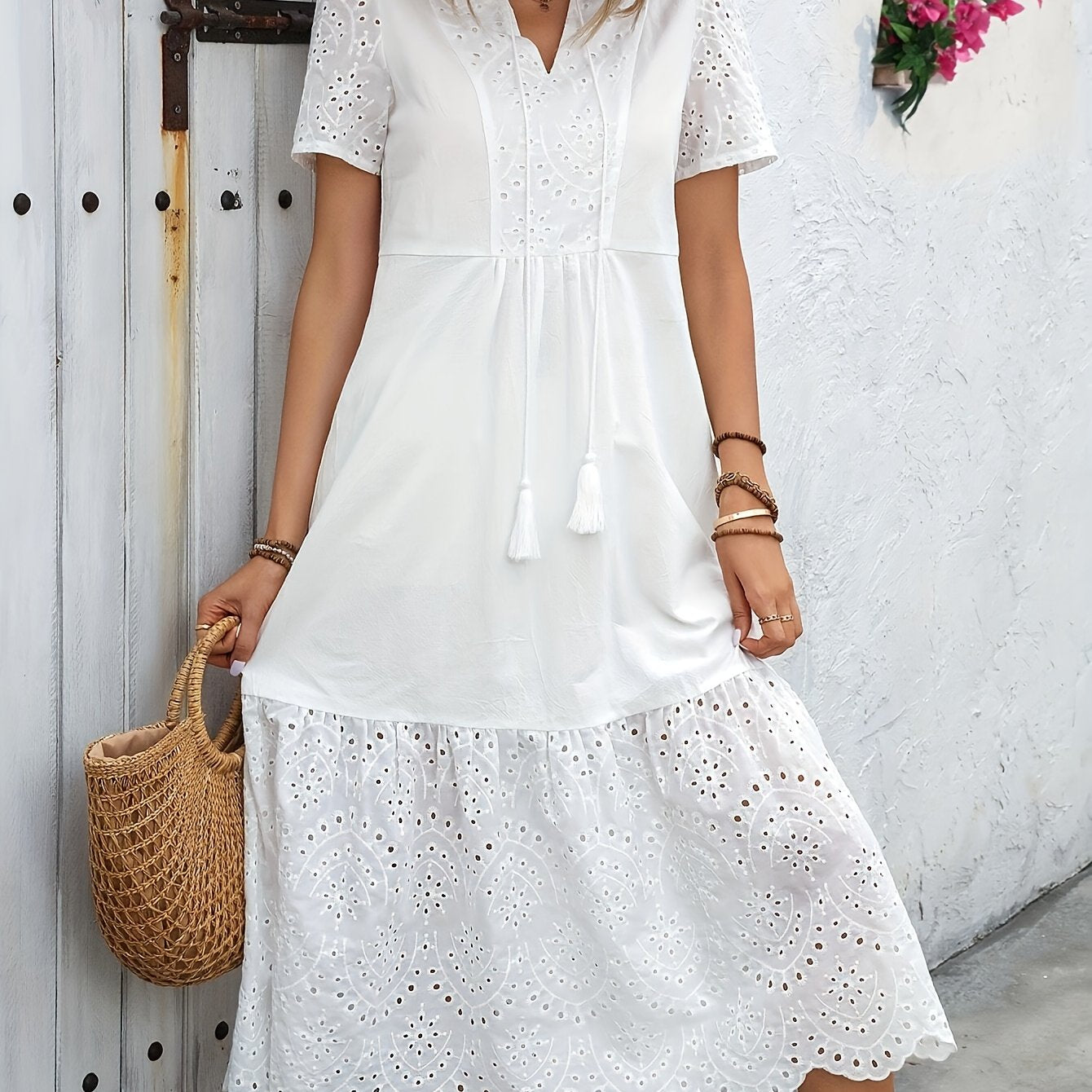 Professional V-Neck Tailored Dress