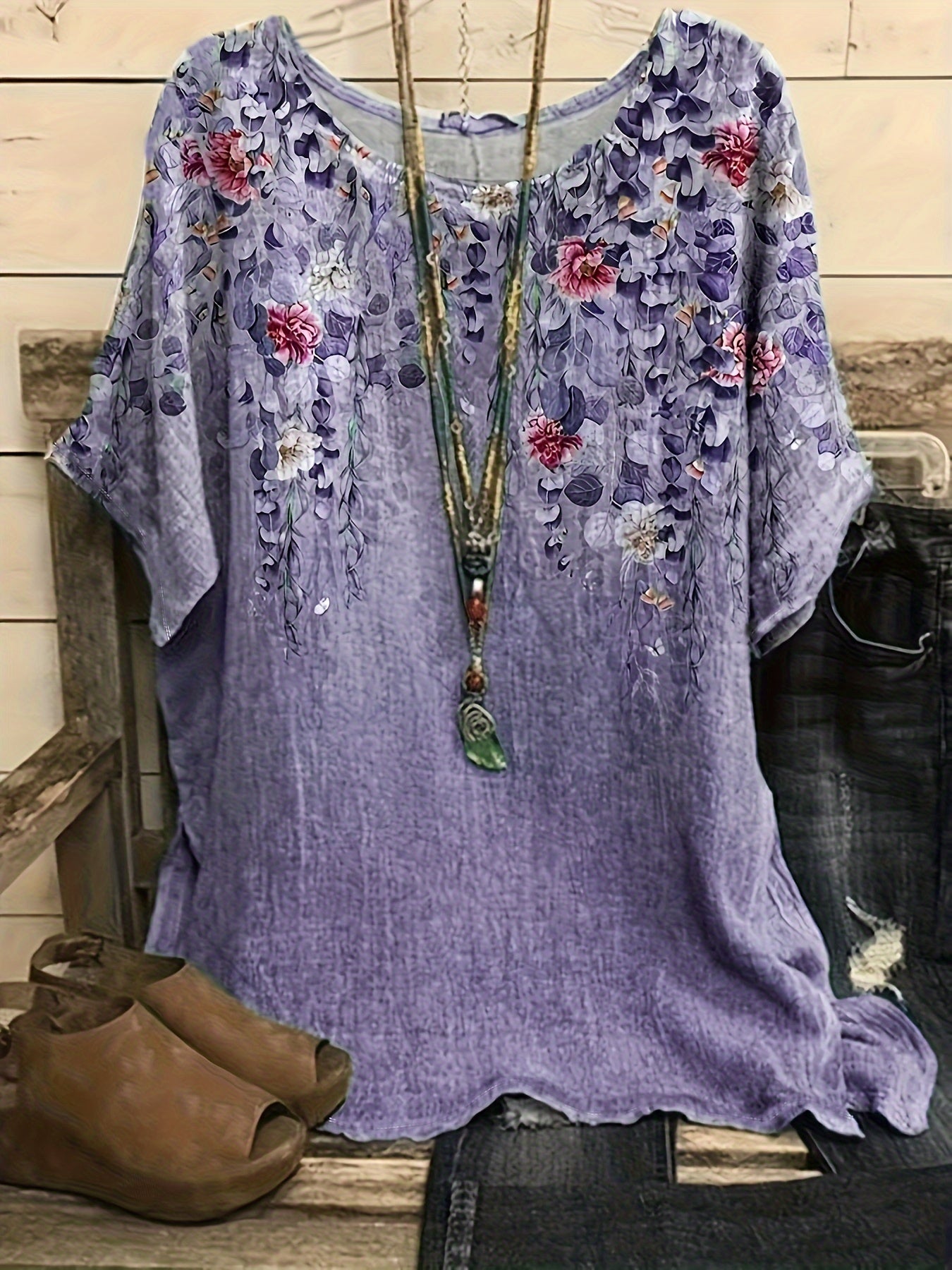 Floral Loose Fit Summer Blouse