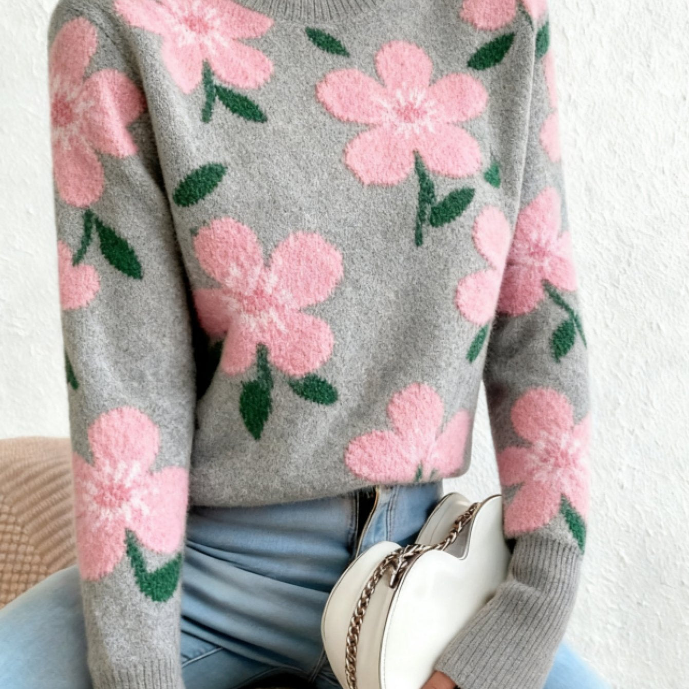 Modern Contrast Color Knit Sweater