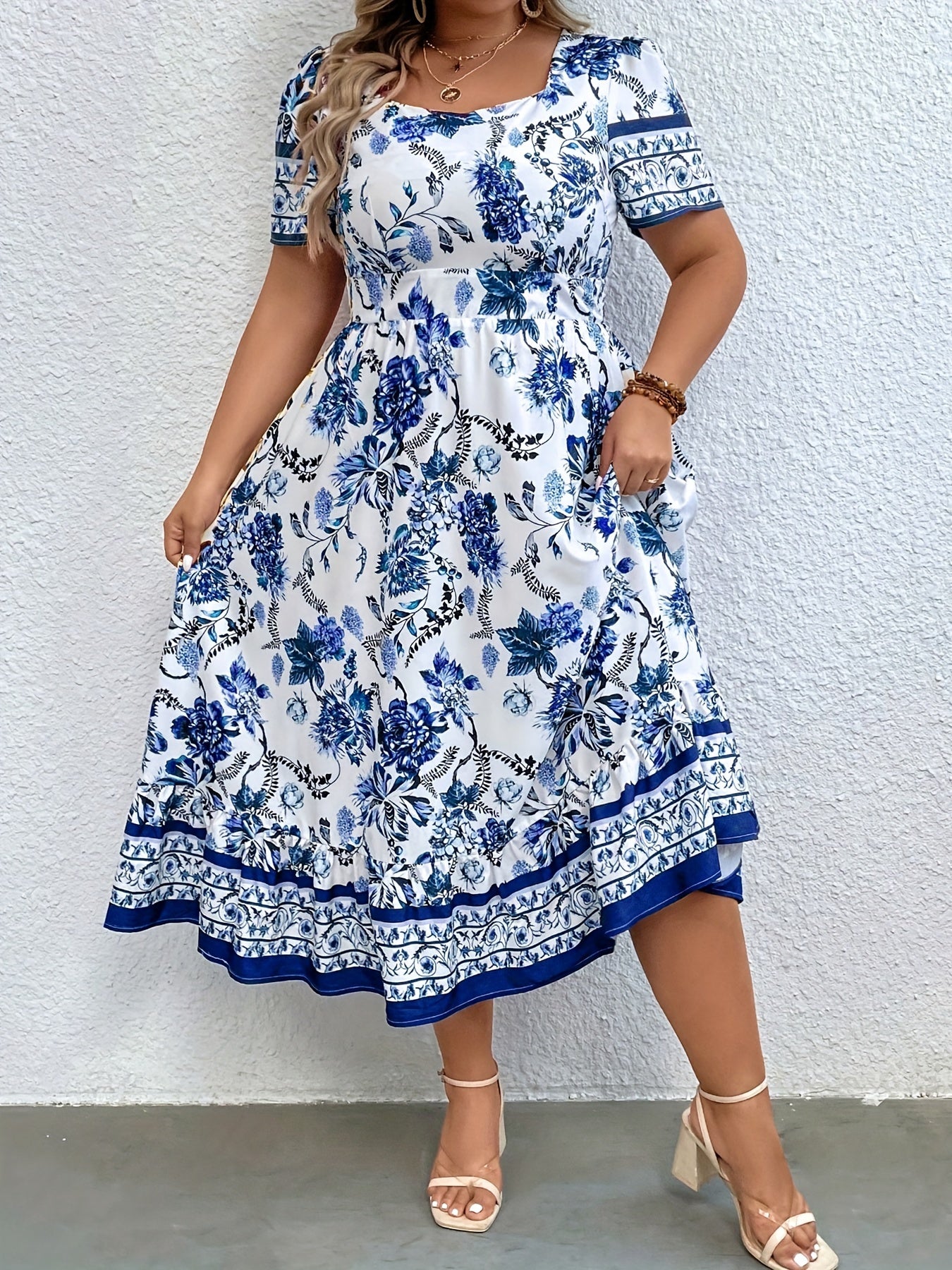 Rosalie Vintage Floral Midi Dress