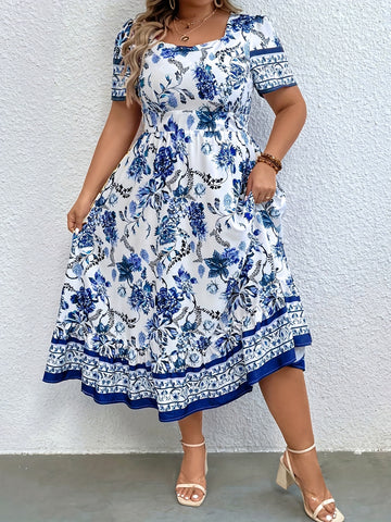 Rosalie Vintage Floral Midi Dress