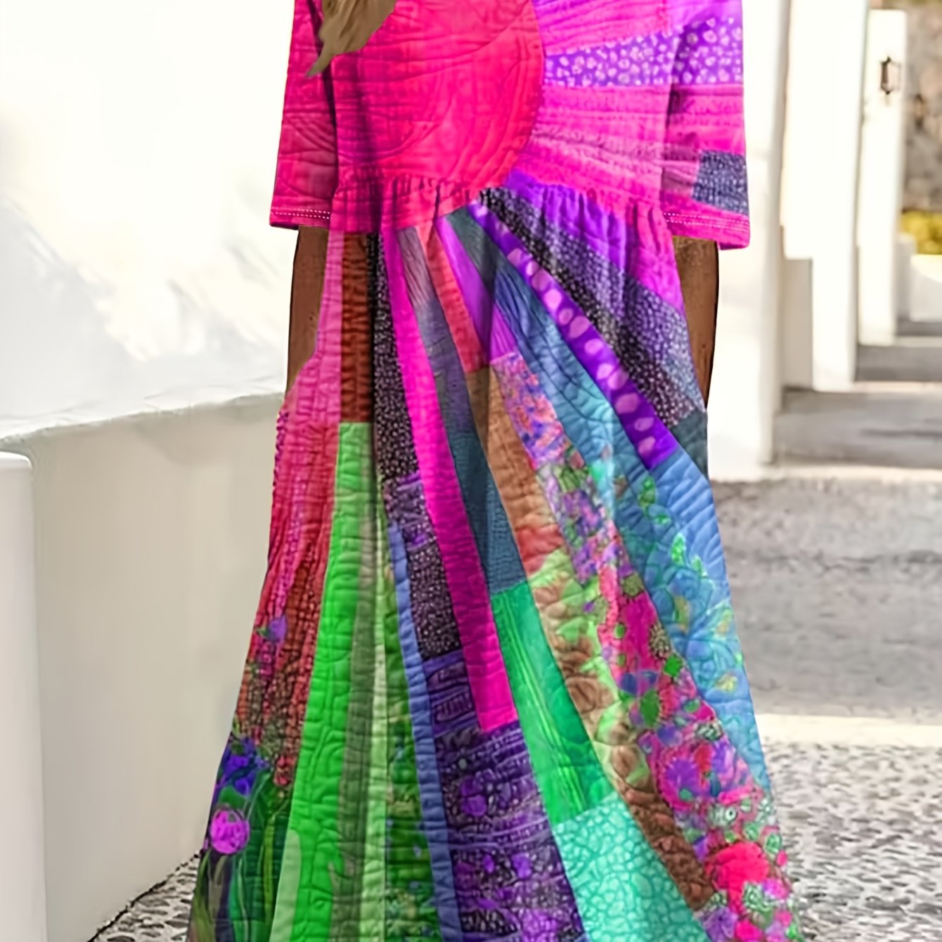 Summer Striped Printed Dress