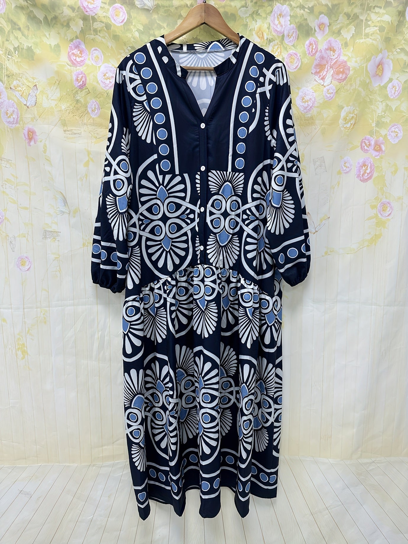 Zahara Bohemian V-Neck Maxi Dress