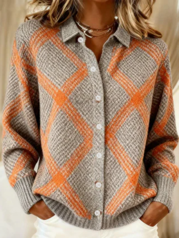 Multi-Tone Knit Blouse