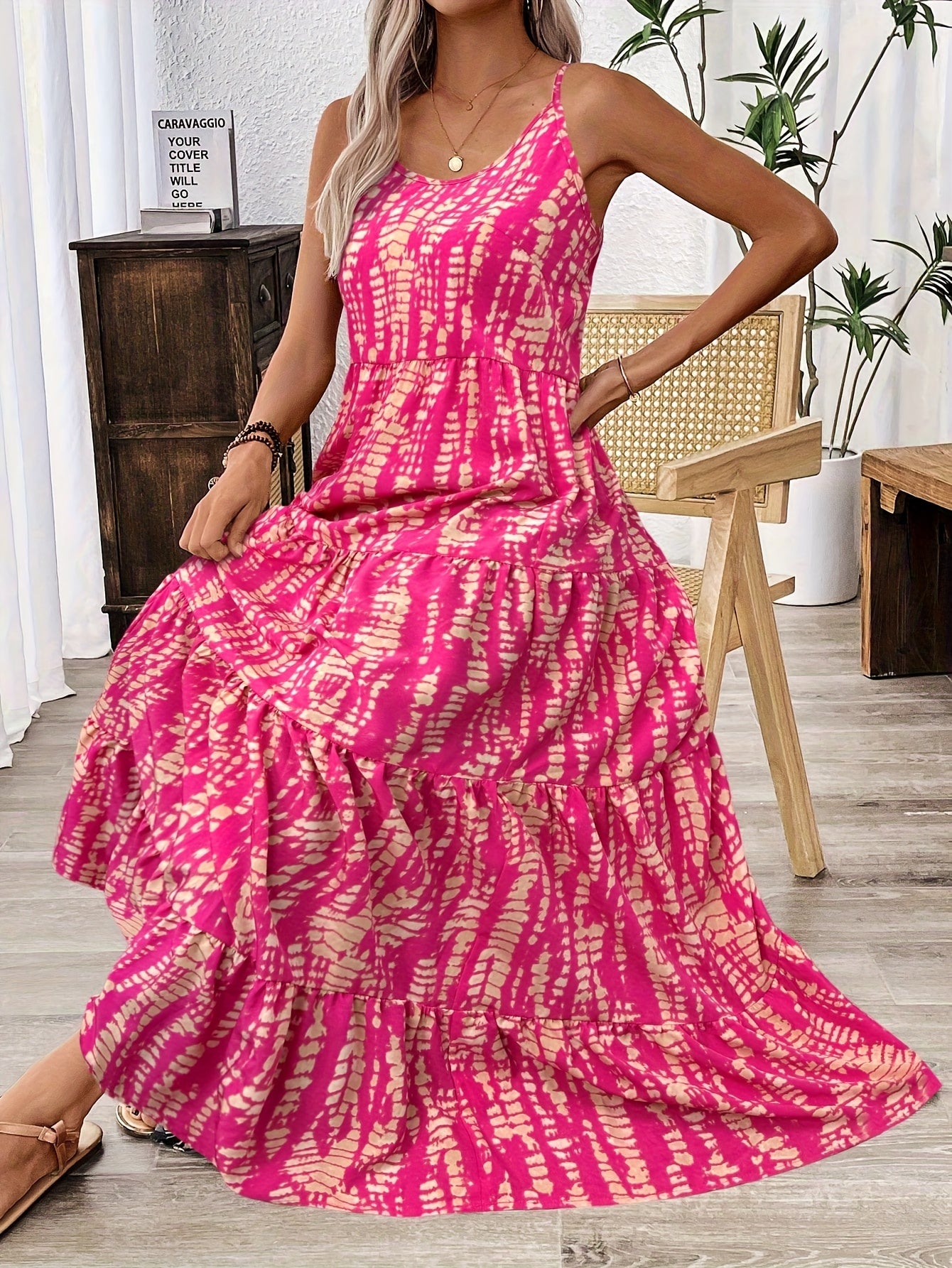 Casual Slim V-Neck Strap Dress