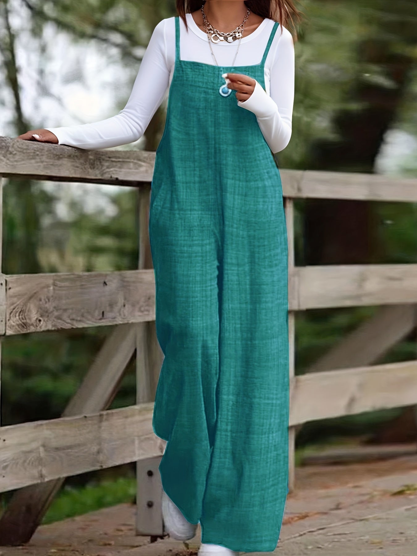 Sleeveless Wide-Leg Jumpsuit