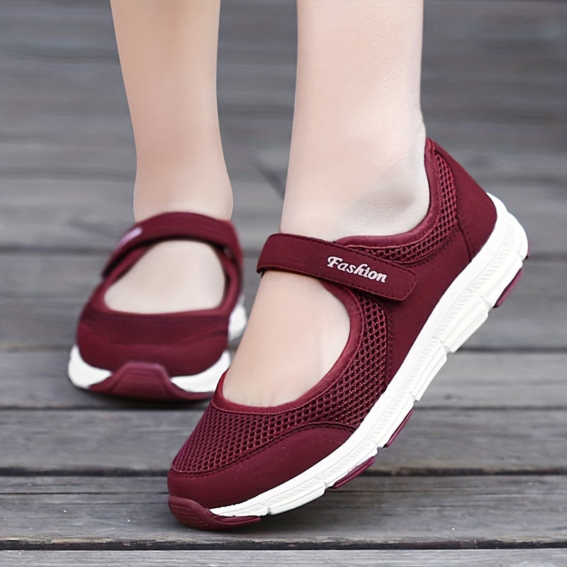 MeshComfort Hook & Loop Walking Shoes