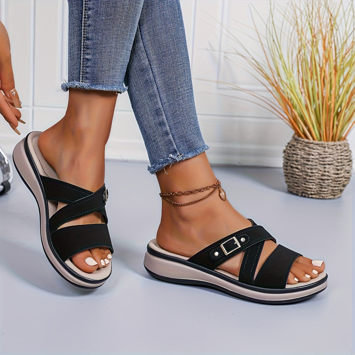 ComfortLift Chunky Heel Sandals