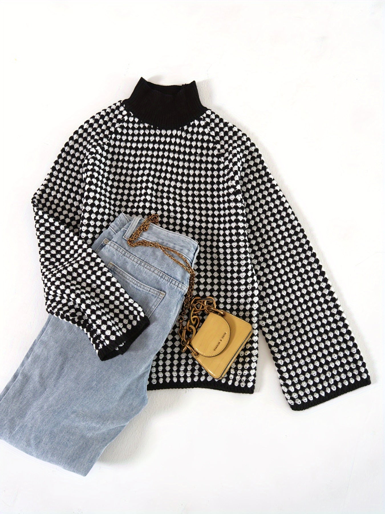 Arlette | Colorblock Turtleneck Sweater