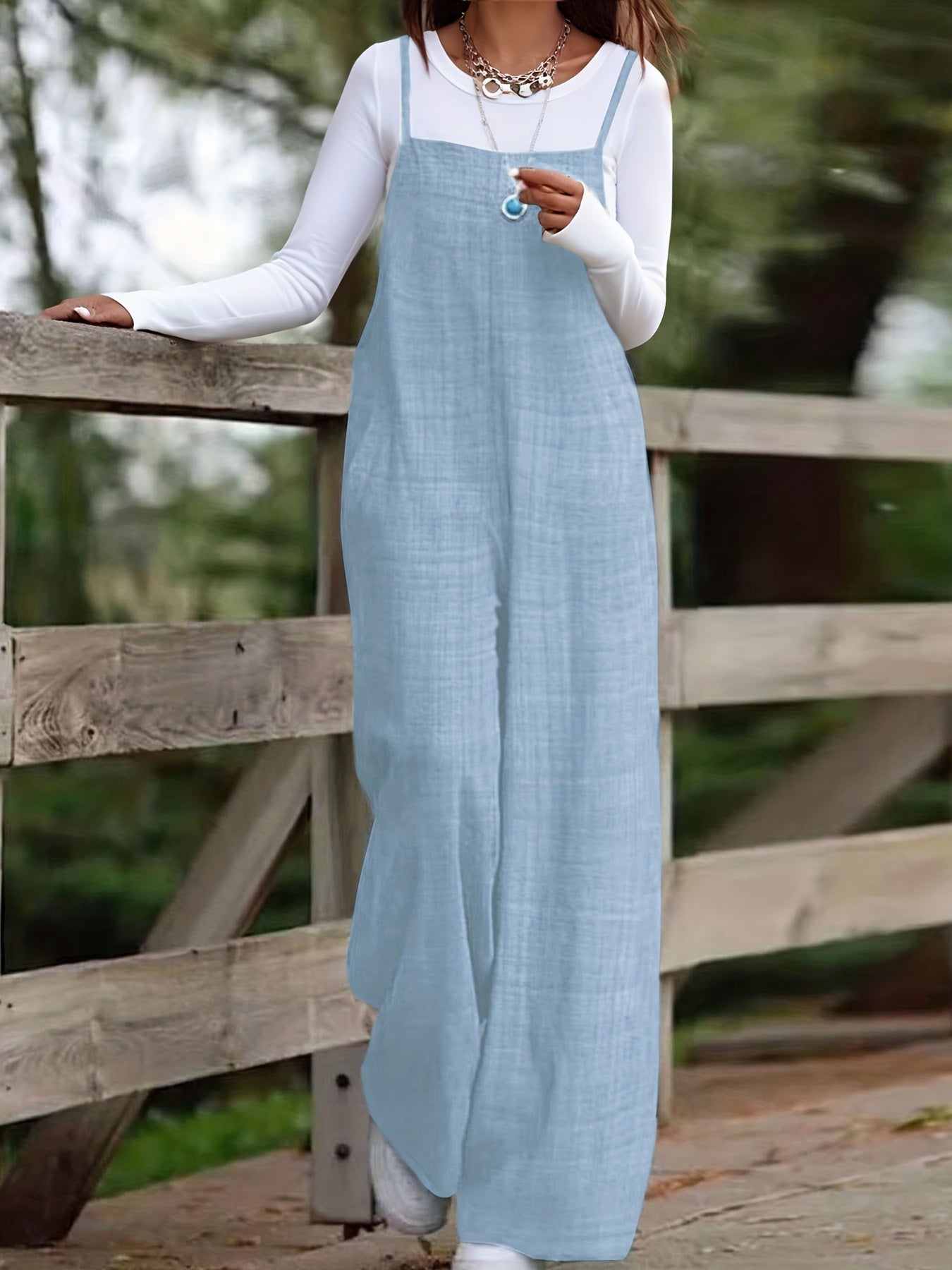 Sleeveless Wide-Leg Jumpsuit