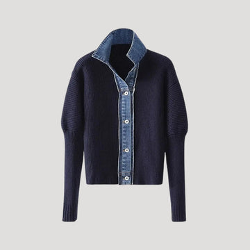 Layered Button Front Knit Cardigan