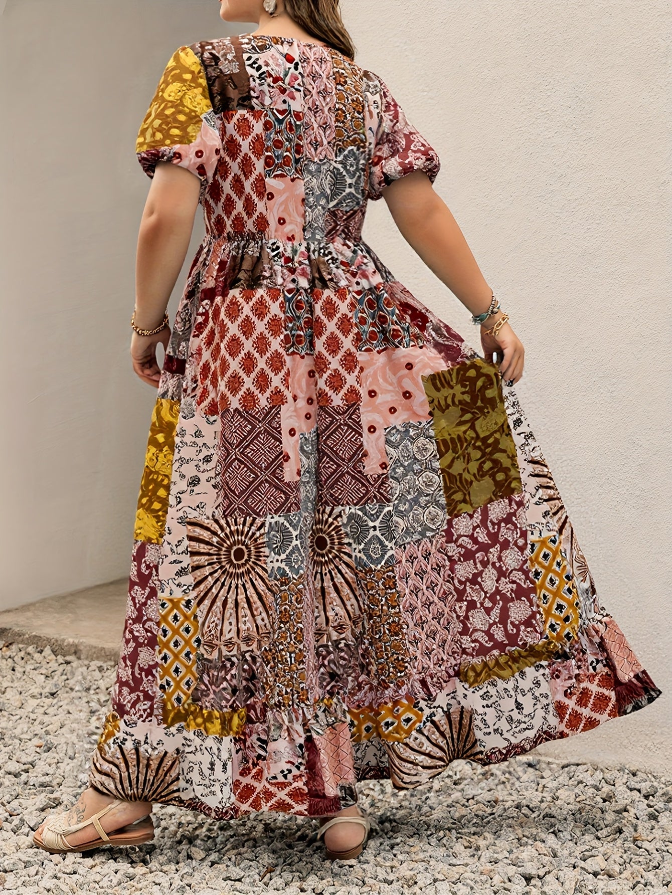 Boho Patchwork Maxi Dress