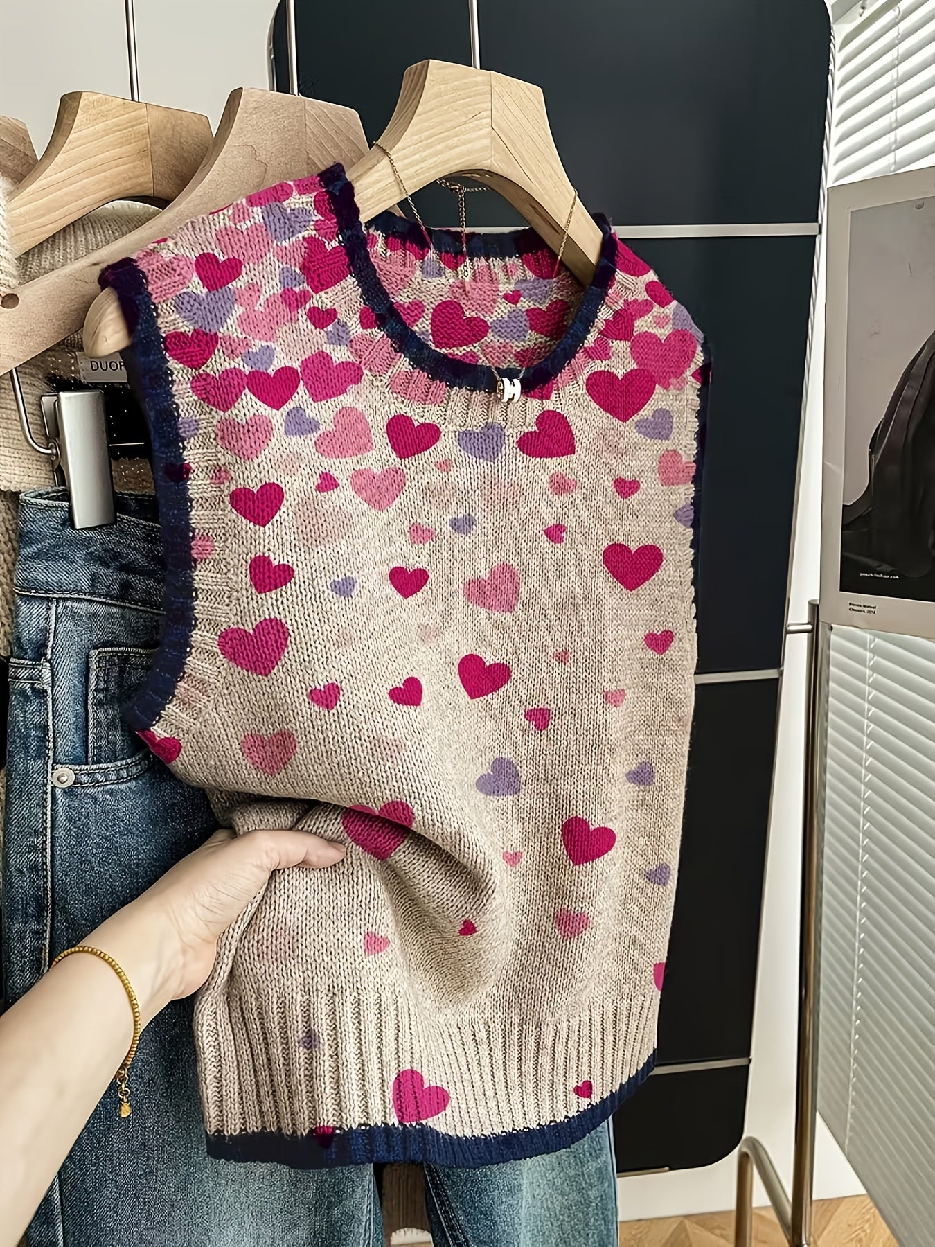 Heart Accent Knit Vest