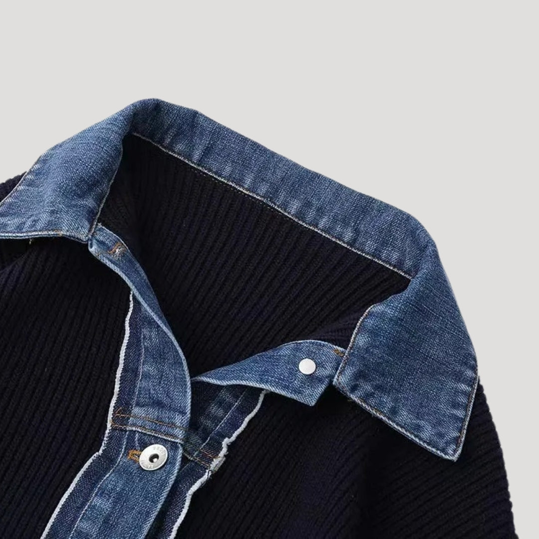 Layered Button Front Knit Cardigan